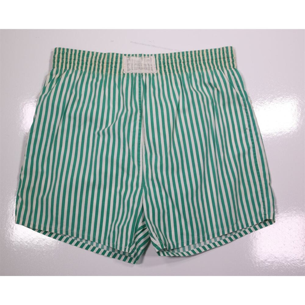 Everlast Vintage Green/White Striped Boxing Swimming Shorts Trunks Men's Large
